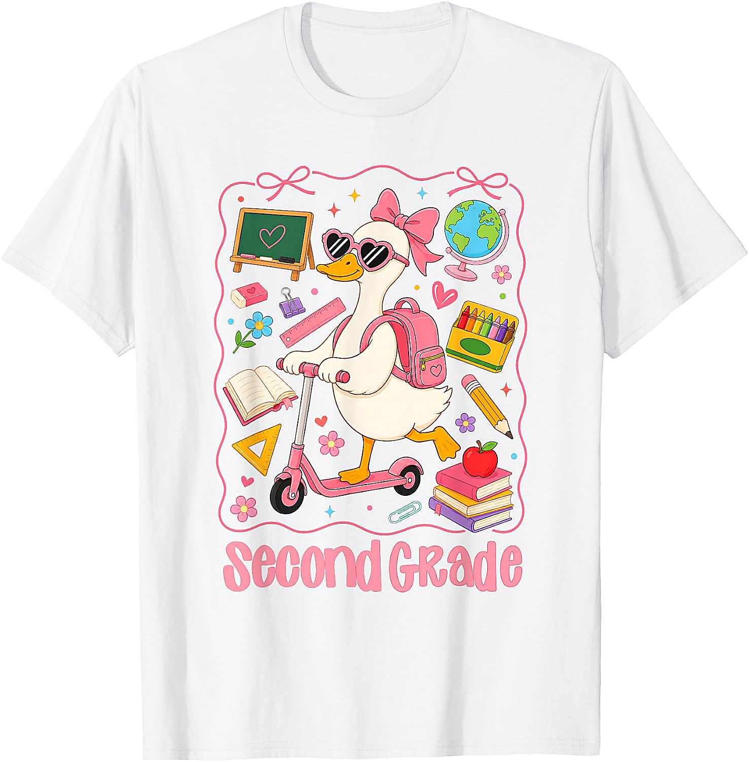 2nd Grade Goose T-Shirt | Back to School Girl Tee