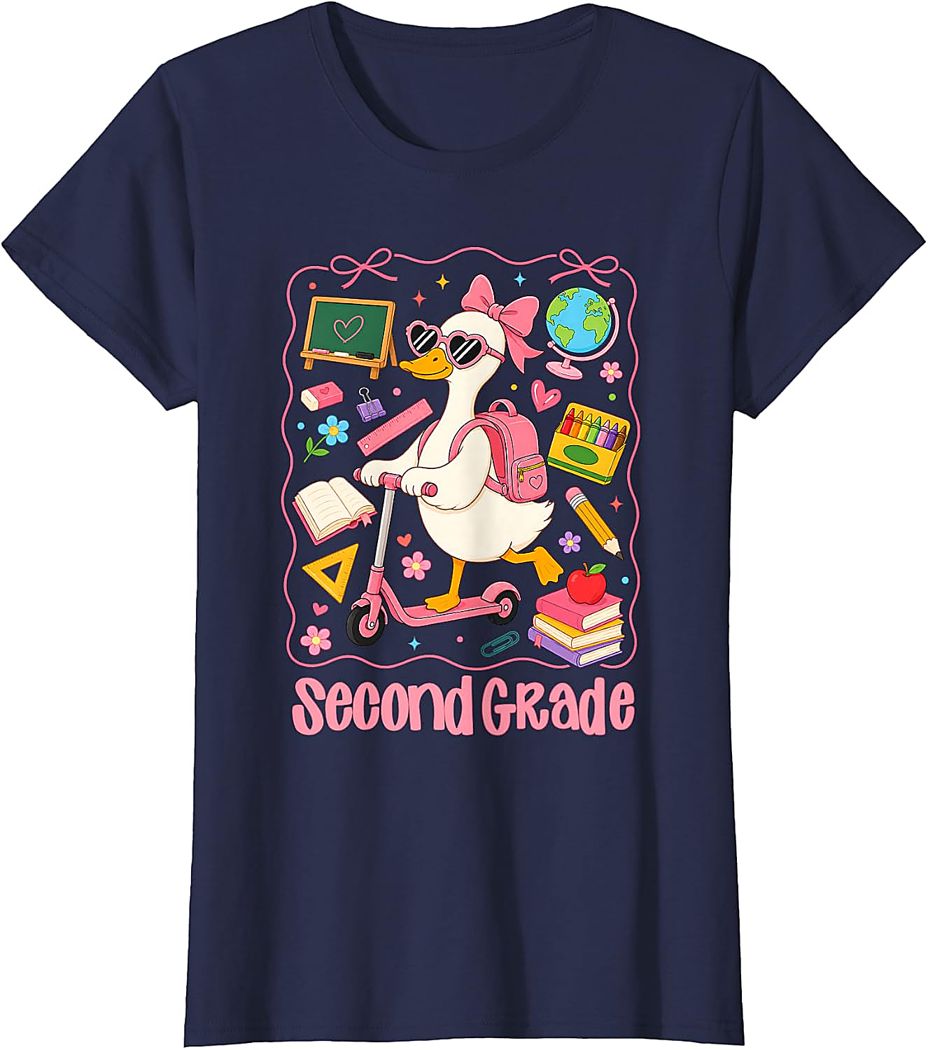 2nd Grade Goose T-Shirt | Back to School Girl Tee