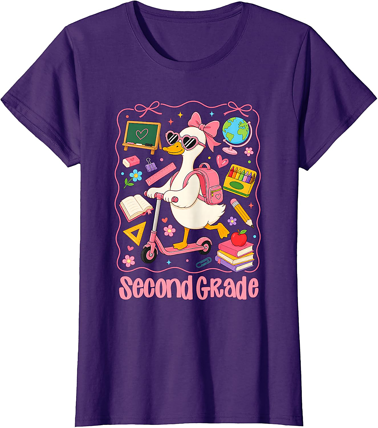 2nd Grade Goose T-Shirt | Back to School Girl Tee