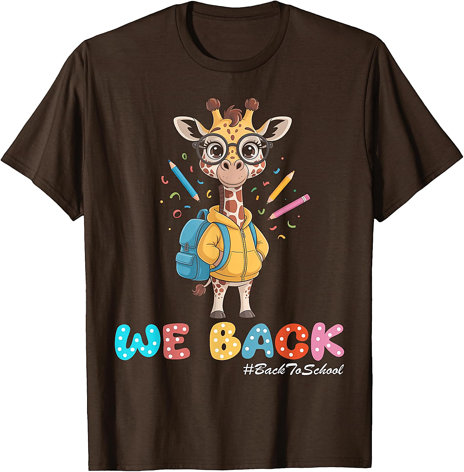 Back To School Giraffe T-Shirt | Cute First Day Student Tee