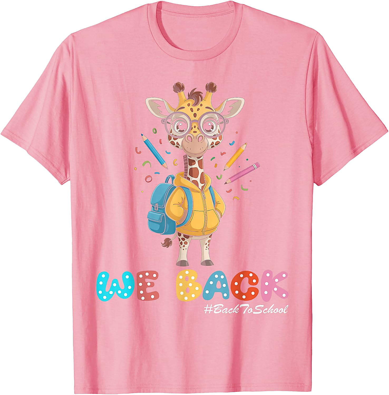 Back To School Giraffe T-Shirt | Cute First Day Student Tee