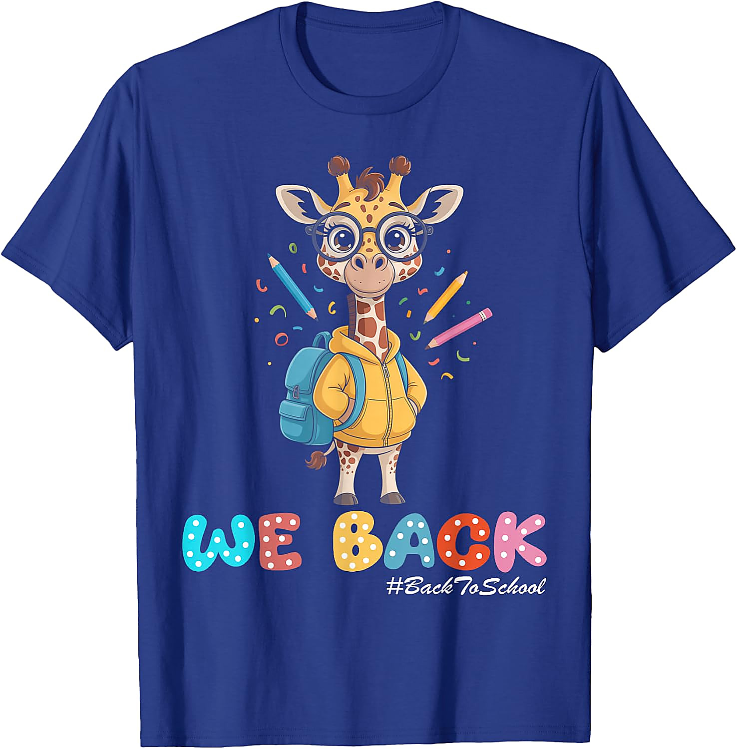 Back To School Giraffe T-Shirt | Cute First Day Student Tee