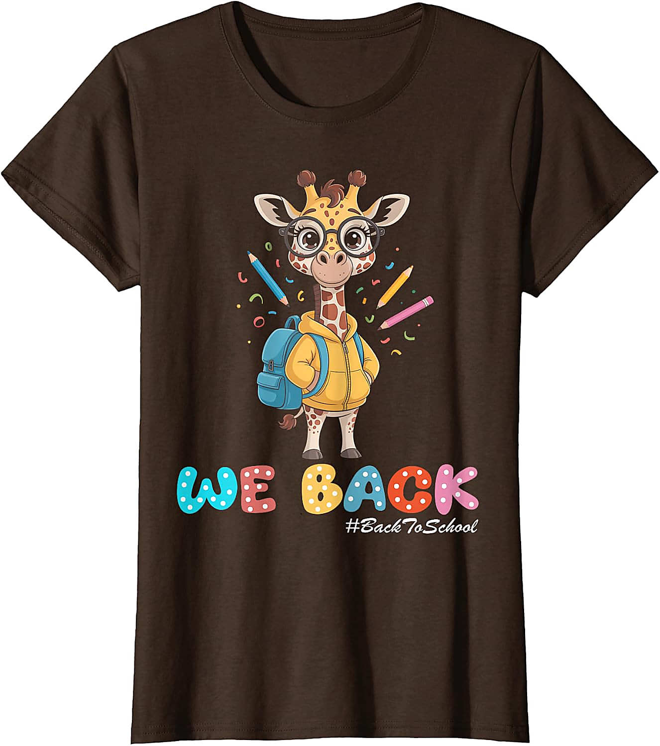 Back To School Giraffe T-Shirt | Cute First Day Student Tee
