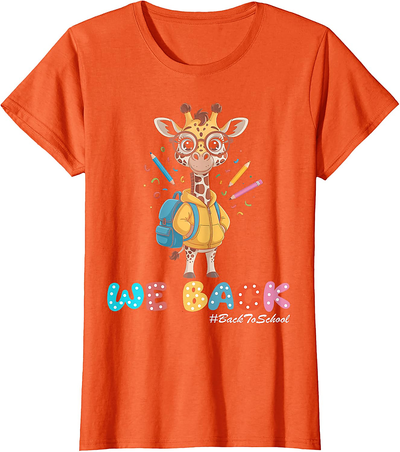 Back To School Giraffe T-Shirt | Cute First Day Student Tee
