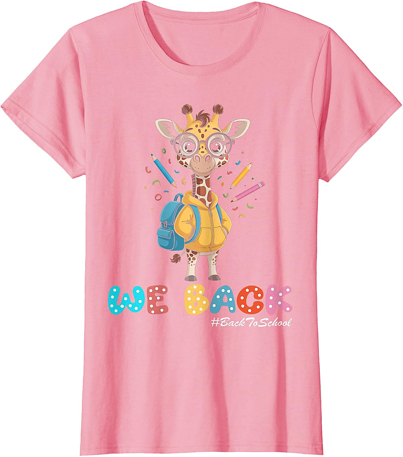 Back To School Giraffe T-Shirt | Cute First Day Student Tee