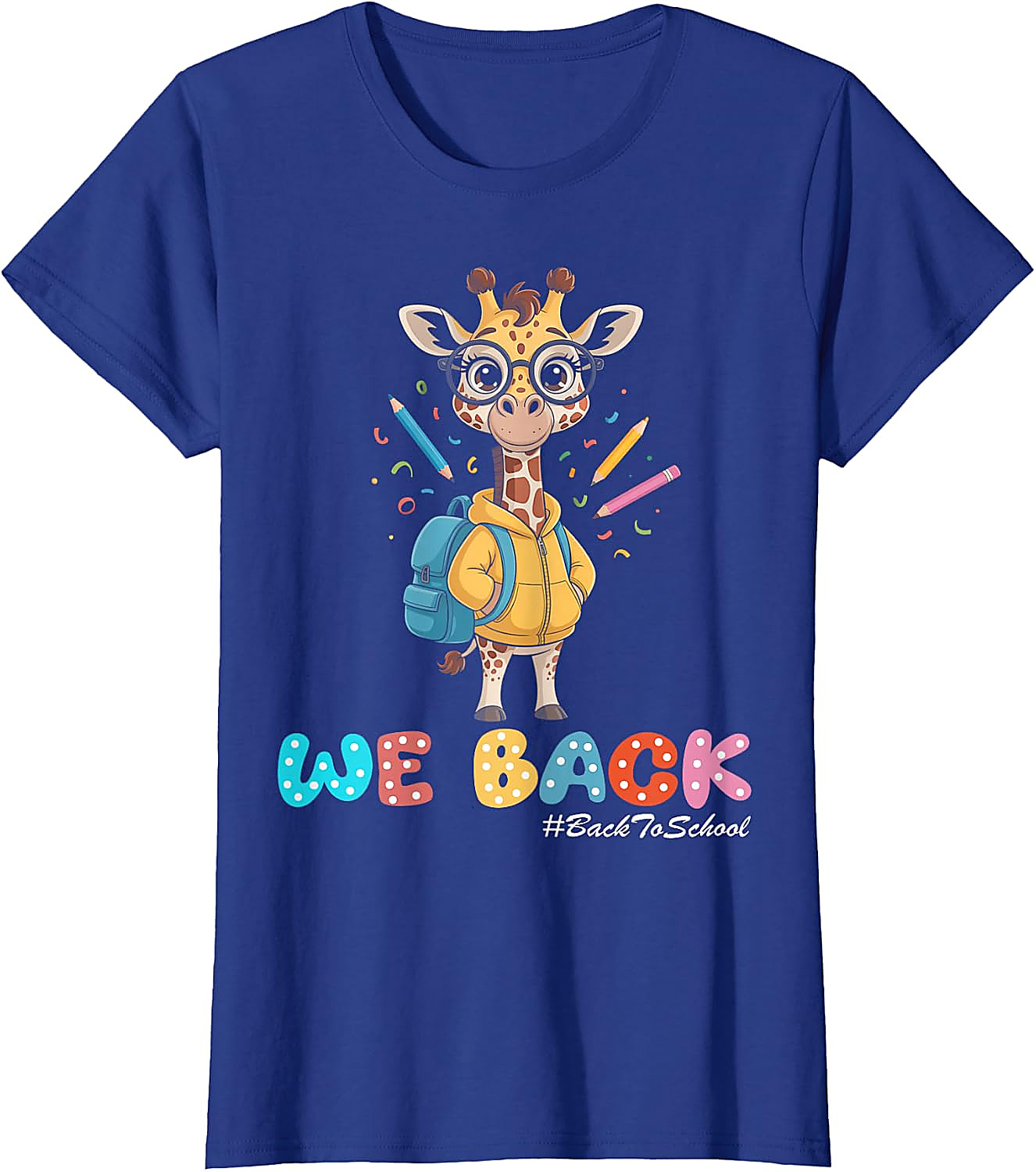 Back To School Giraffe T-Shirt | Cute First Day Student Tee