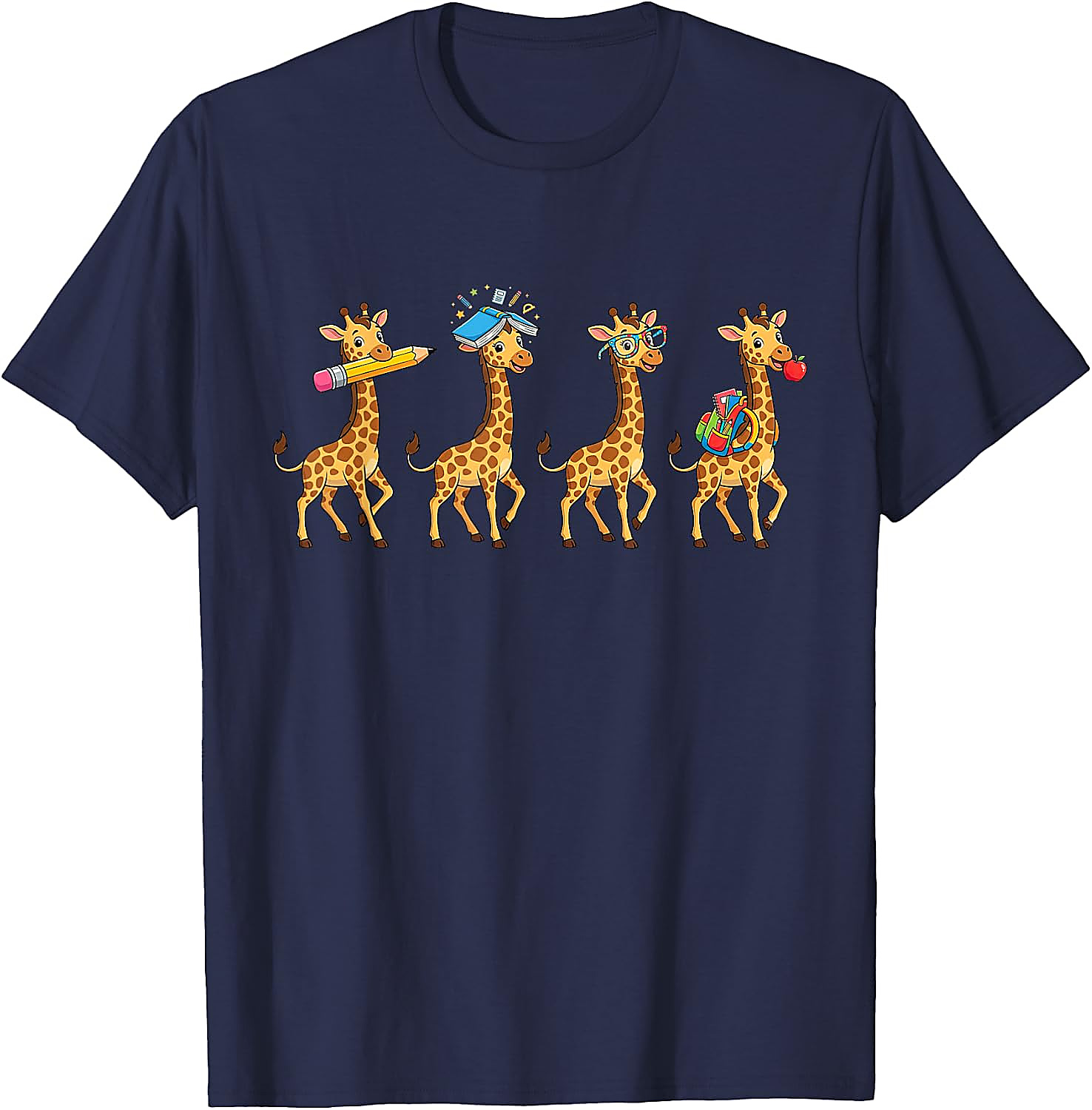 Funny Giraffe Back to School T-Shirt | Teacher Student Tee