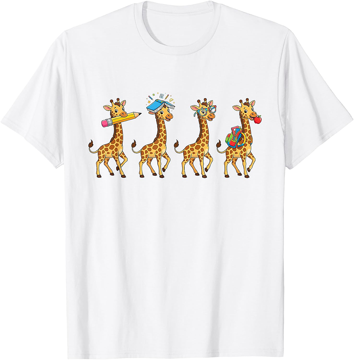 Funny Giraffe Back to School T-Shirt | Teacher Student Tee