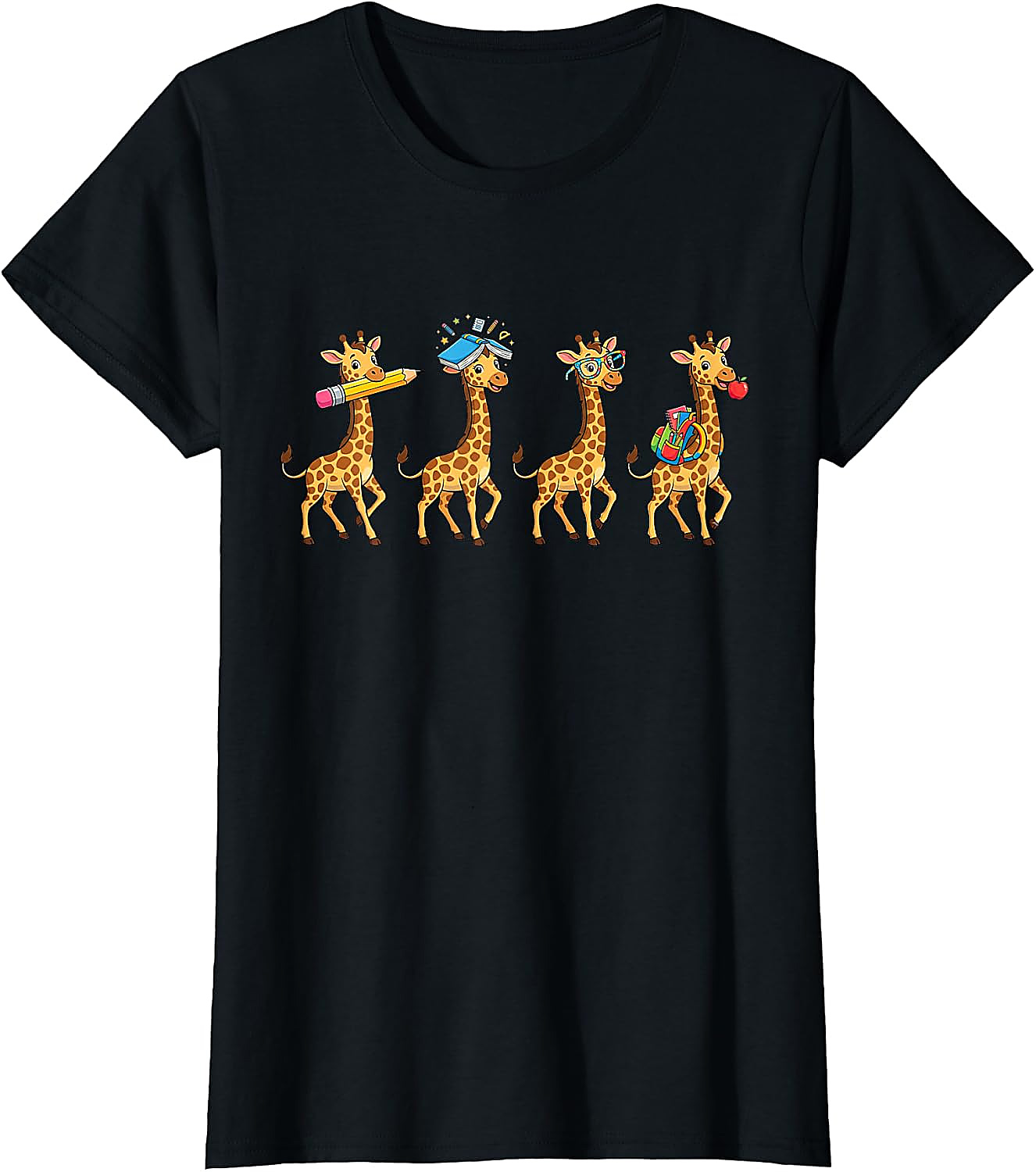 Funny Giraffe Back to School T-Shirt | Teacher Student Tee
