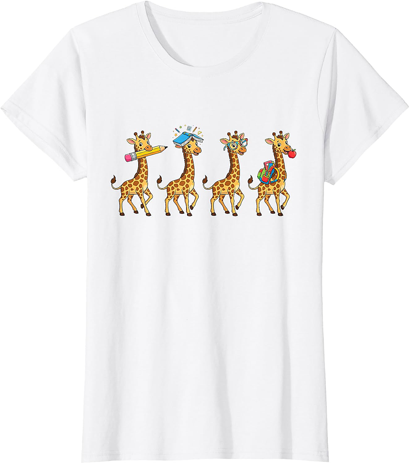 Funny Giraffe Back to School T-Shirt | Teacher Student Tee