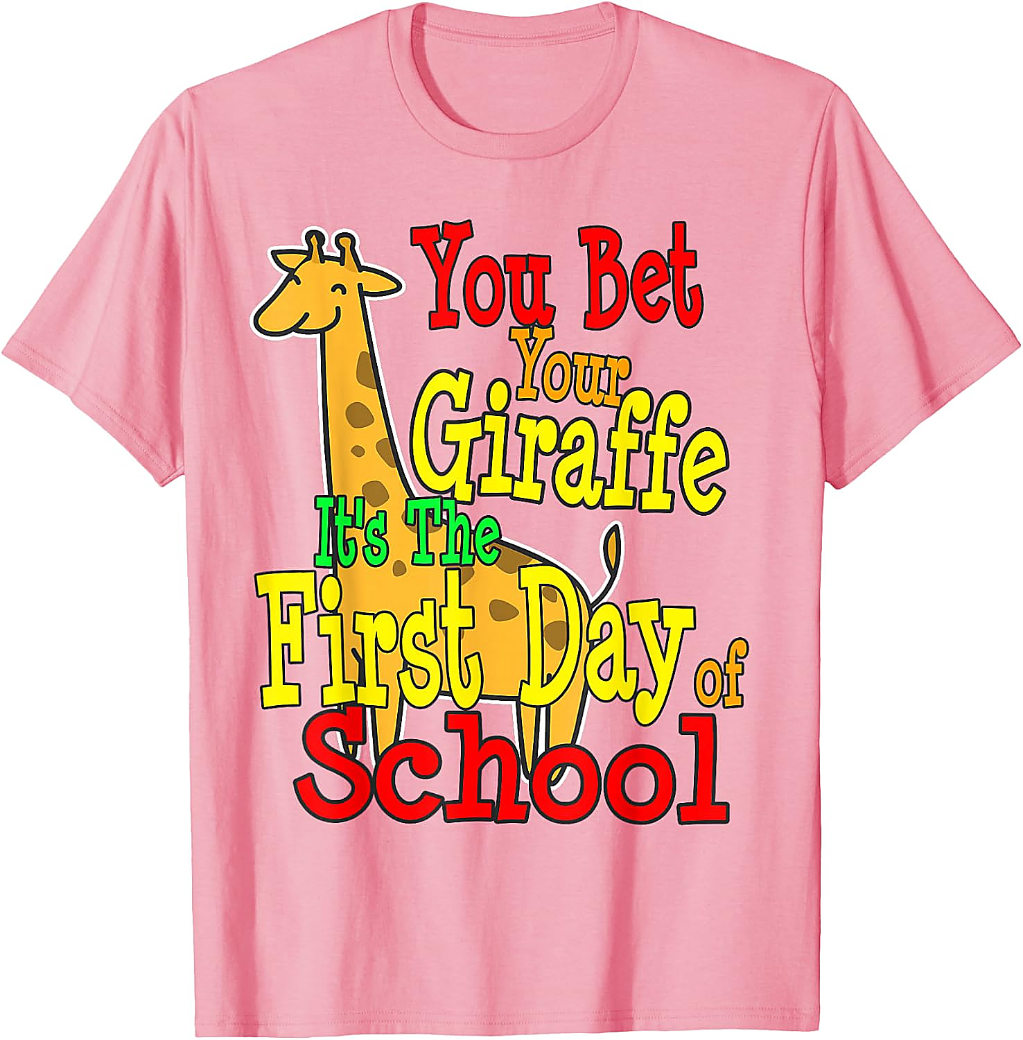 Funny Giraffe First Day of School Tee | Teacher & Kid Shirt