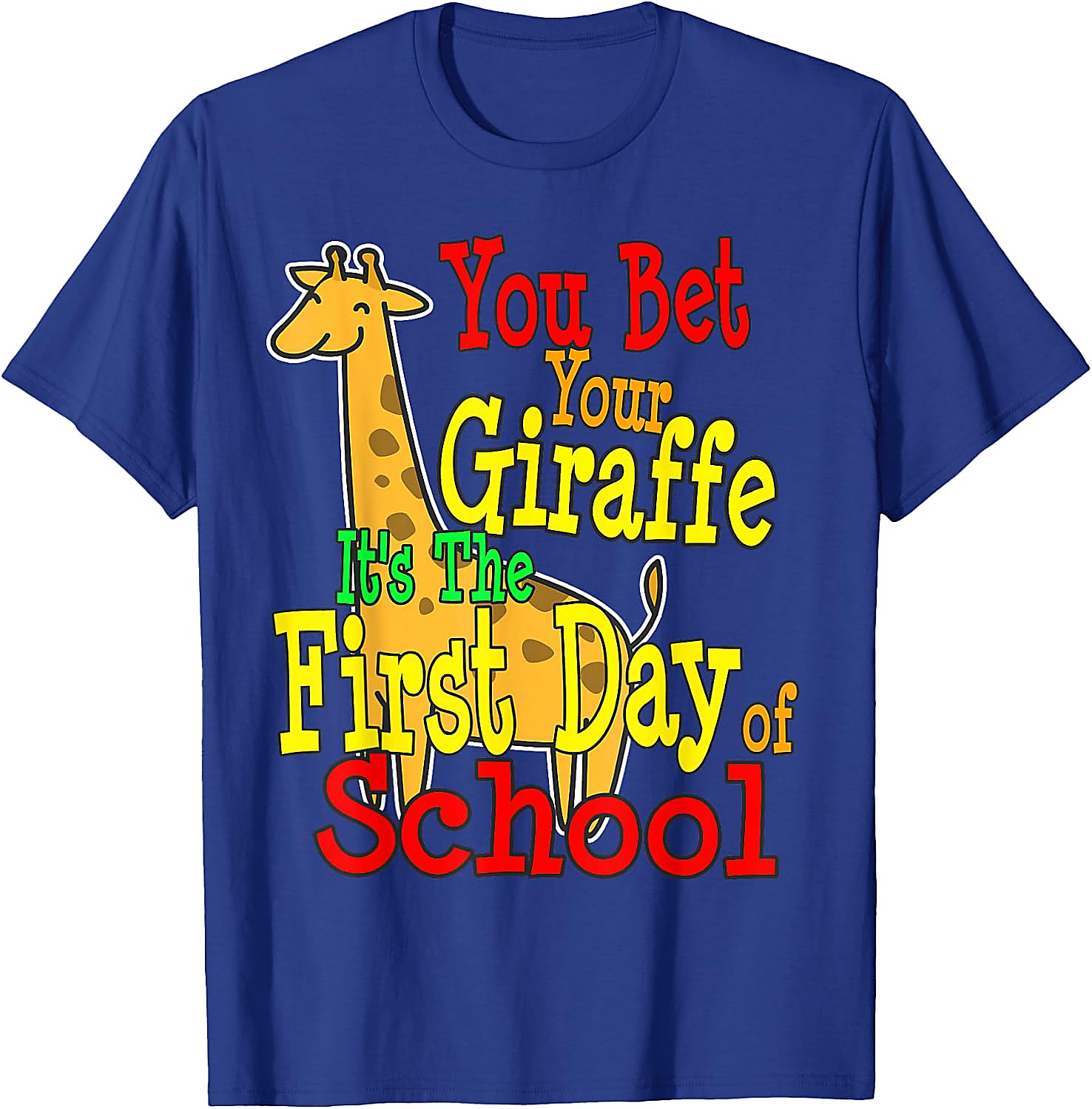 Funny Giraffe First Day of School Tee | Teacher & Kid Shirt