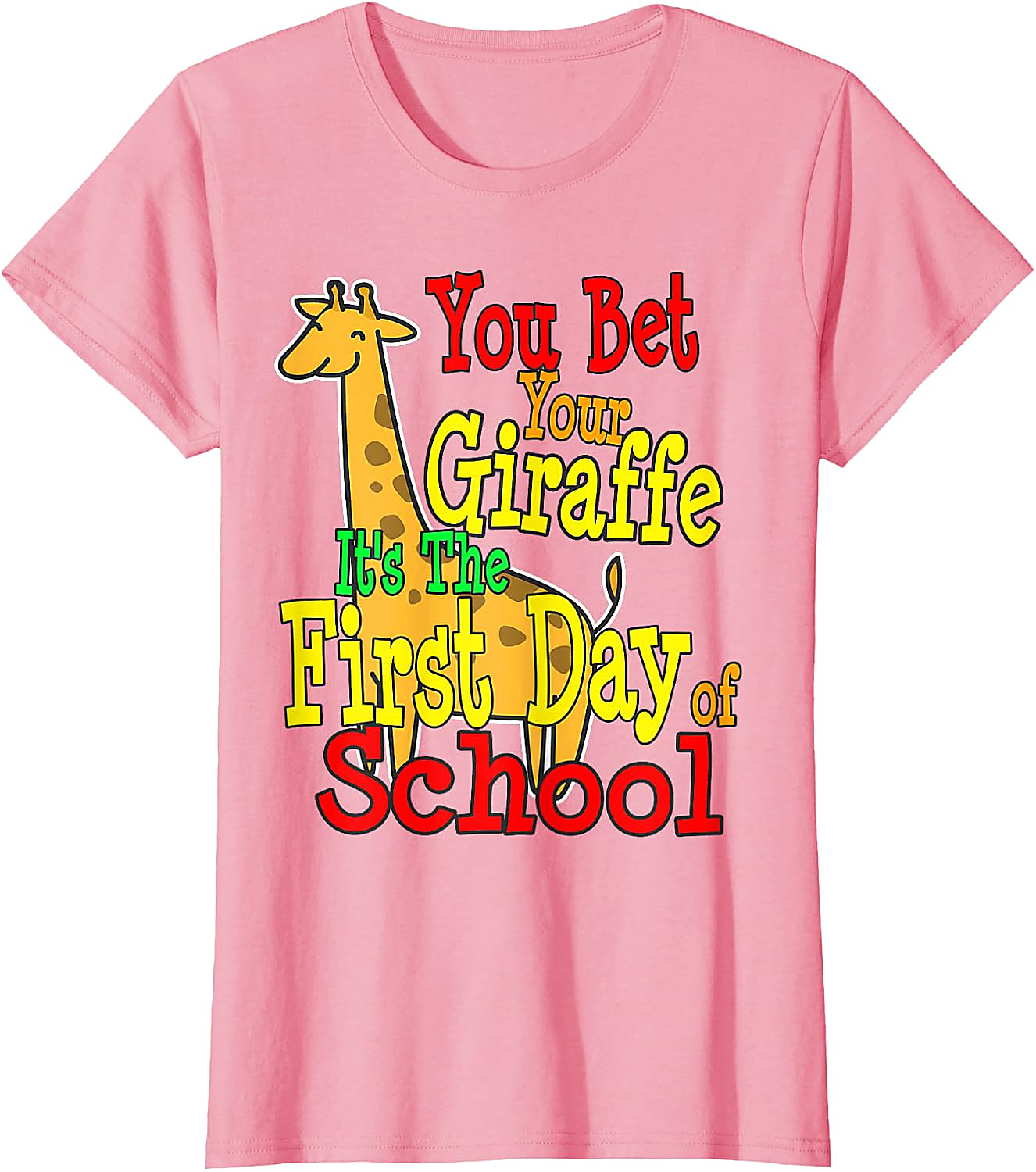 Funny Giraffe First Day of School Tee | Teacher & Kid Shirt