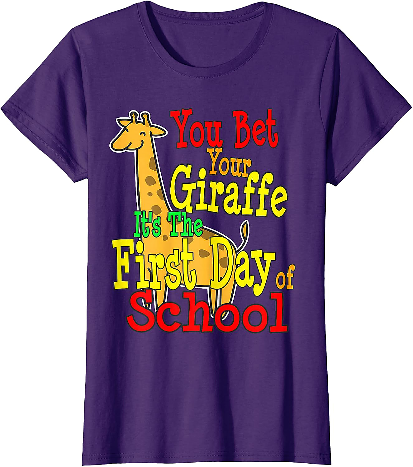 Funny Giraffe First Day of School Tee | Teacher & Kid Shirt