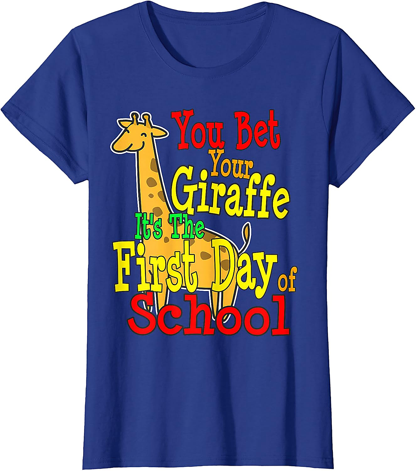 Funny Giraffe First Day of School Tee | Teacher & Kid Shirt