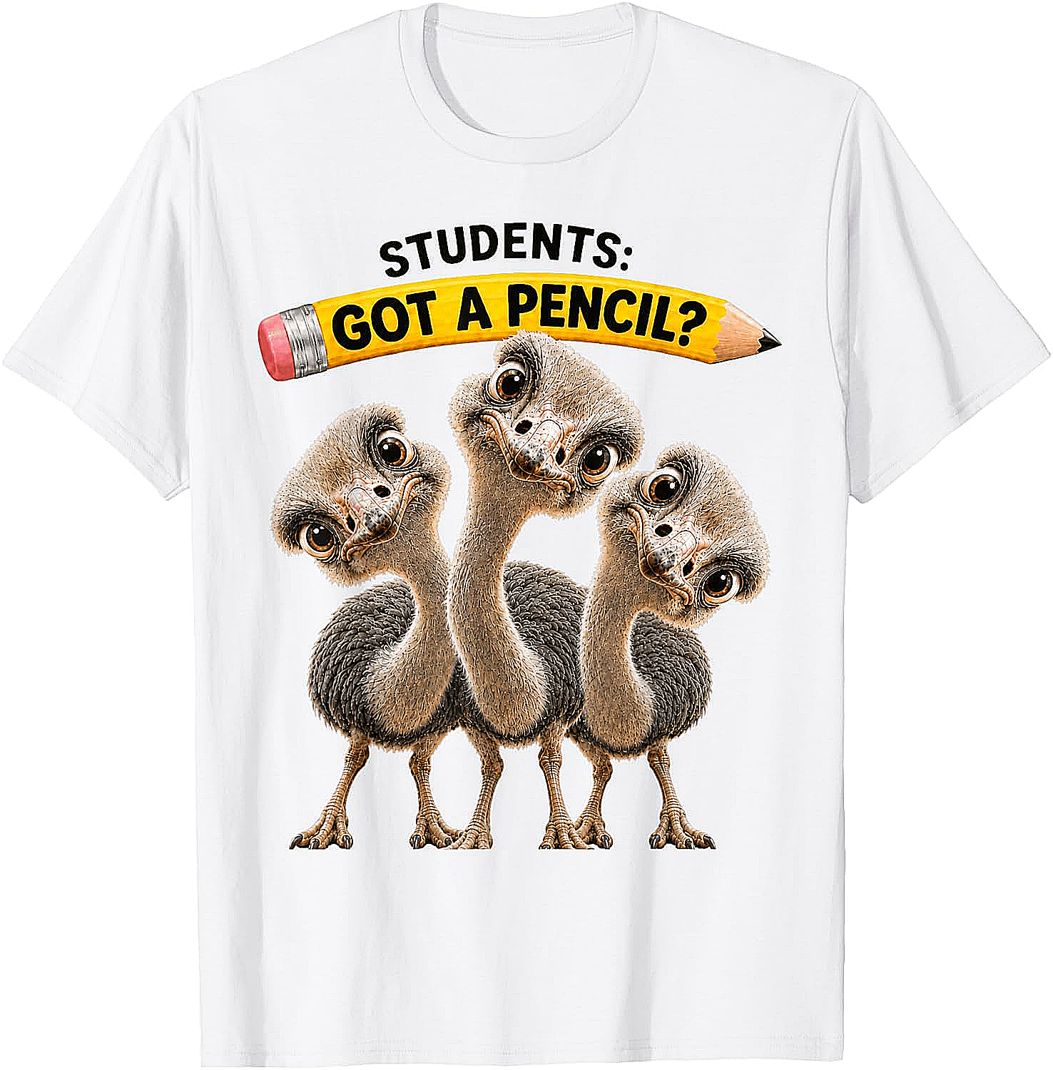 Teacher Humor Ostrich Students T-Shirt Funny Classroom Tee