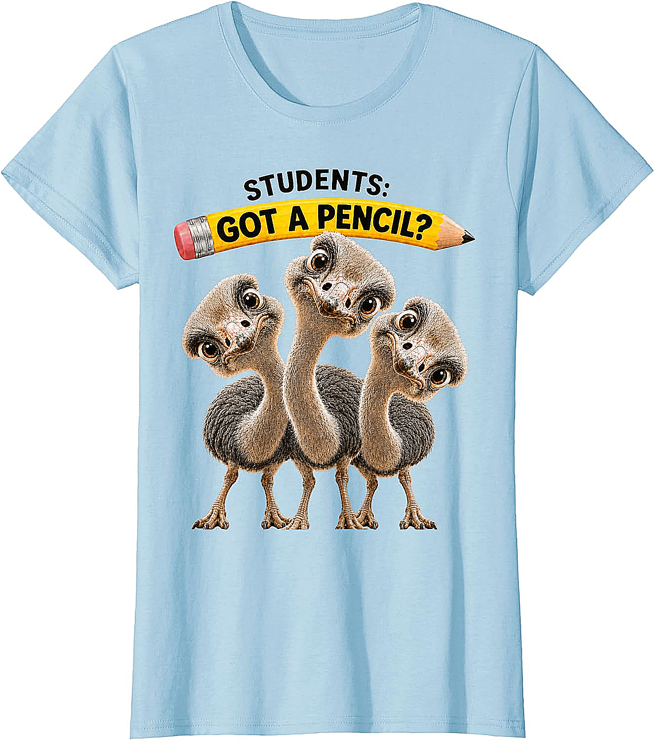 Teacher Humor Ostrich Students T-Shirt Funny Classroom Tee