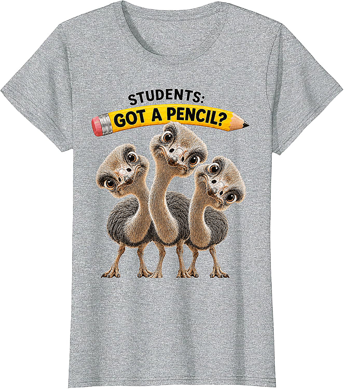 Teacher Humor Ostrich Students T-Shirt Funny Classroom Tee