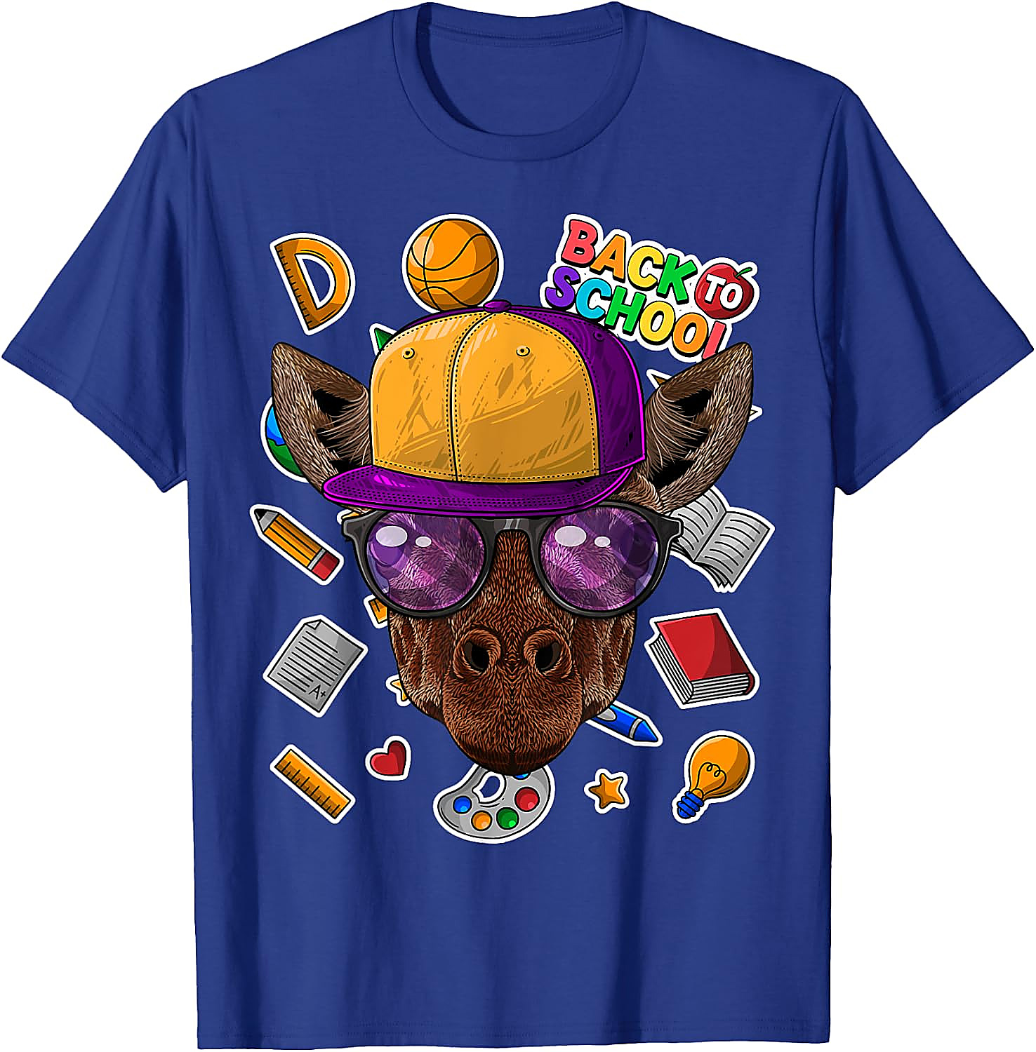 Giraffe Back To School T-Shirt | Funny First Day Tee