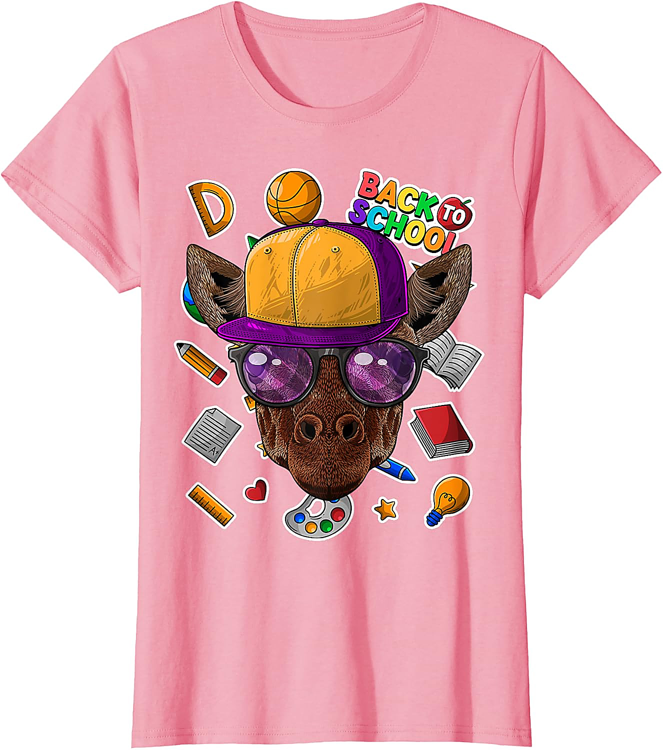 Giraffe Back To School T-Shirt | Funny First Day Tee