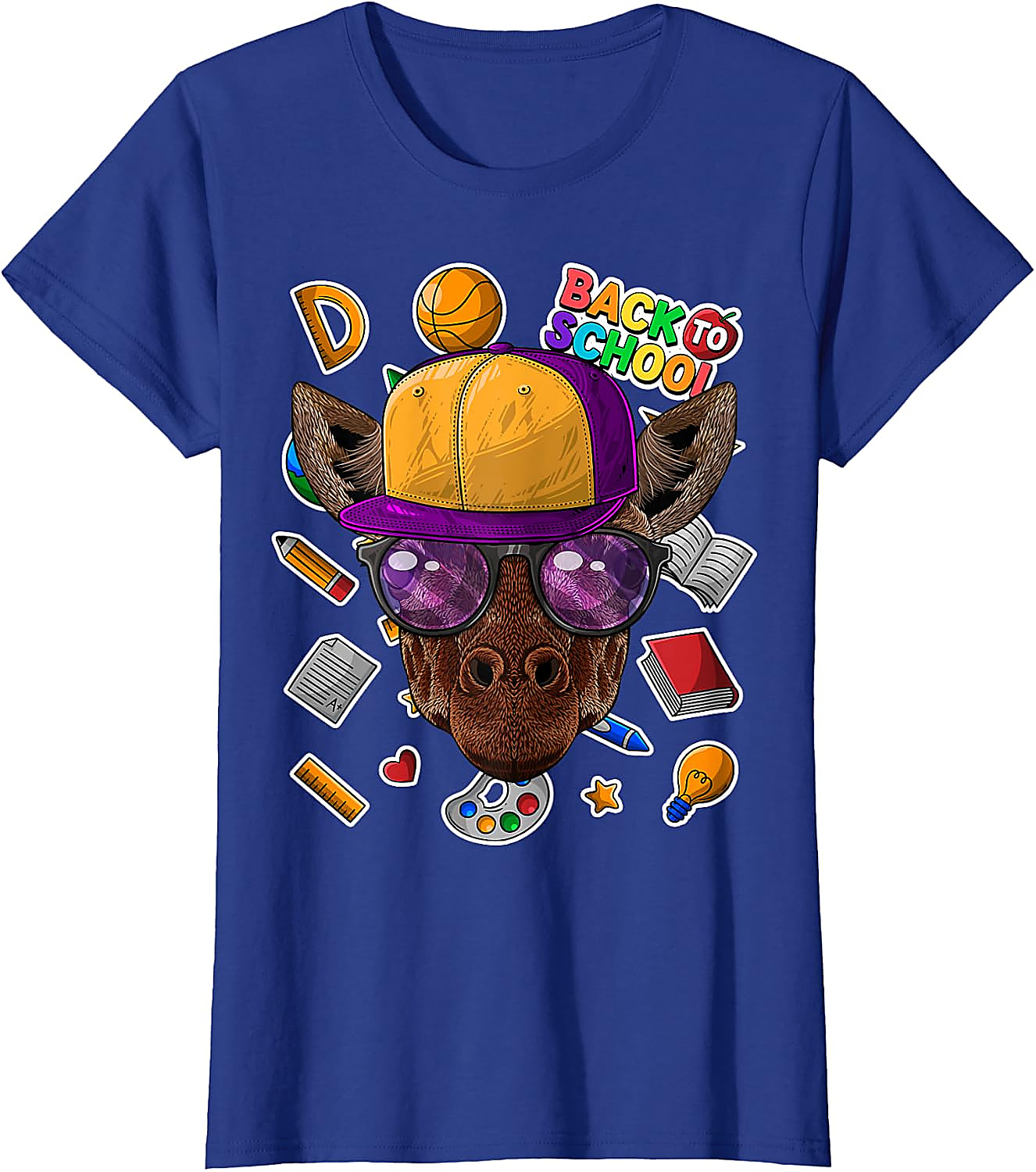 Giraffe Back To School T-Shirt | Funny First Day Tee