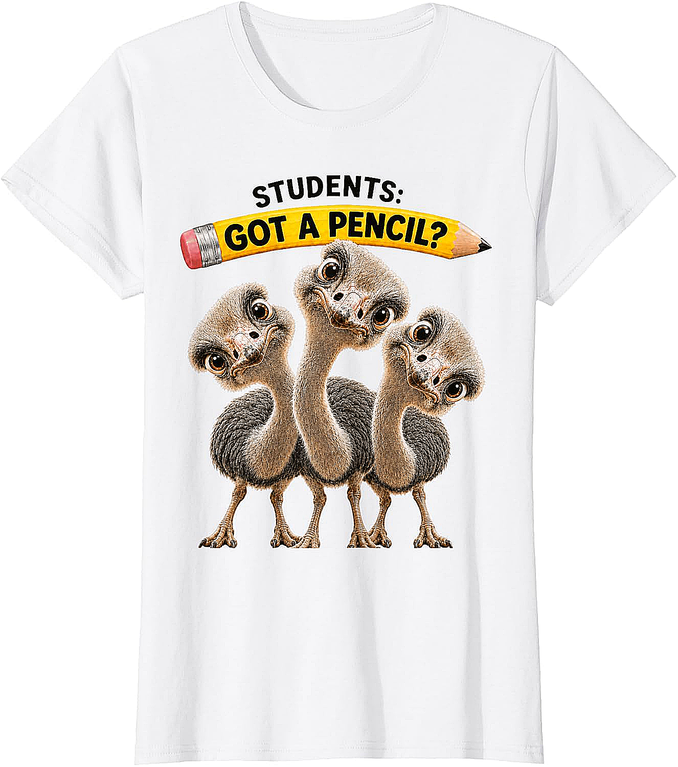 Teacher Humor Ostrich Students T-Shirt Funny Classroom Tee