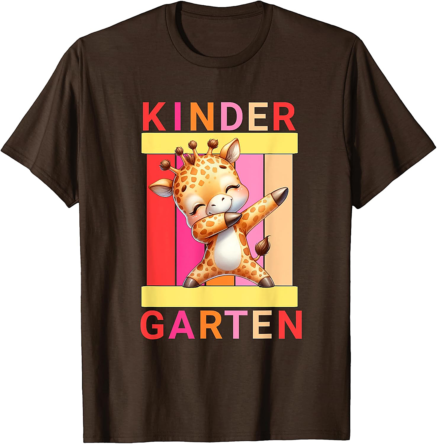Dabbing Giraffe Kindergarten T-Shirt | Funny Back to School