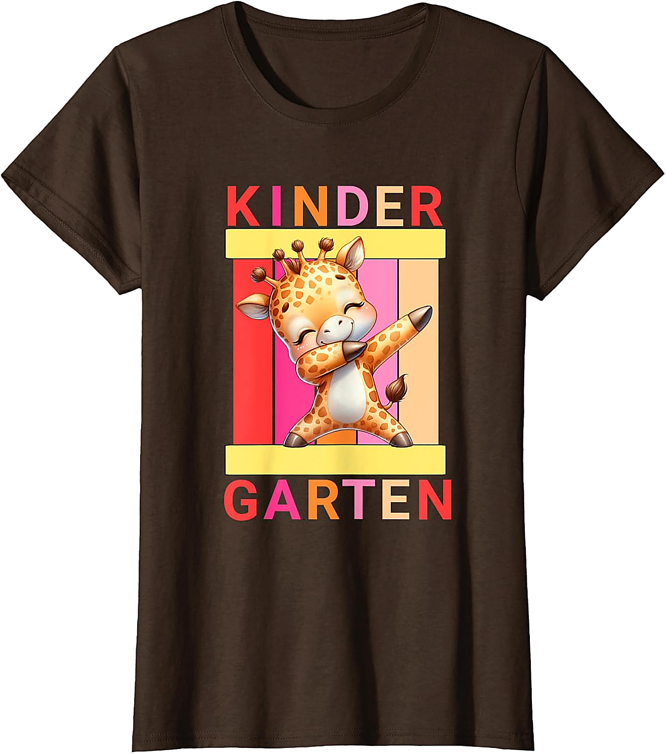 Dabbing Giraffe Kindergarten T-Shirt | Funny Back to School