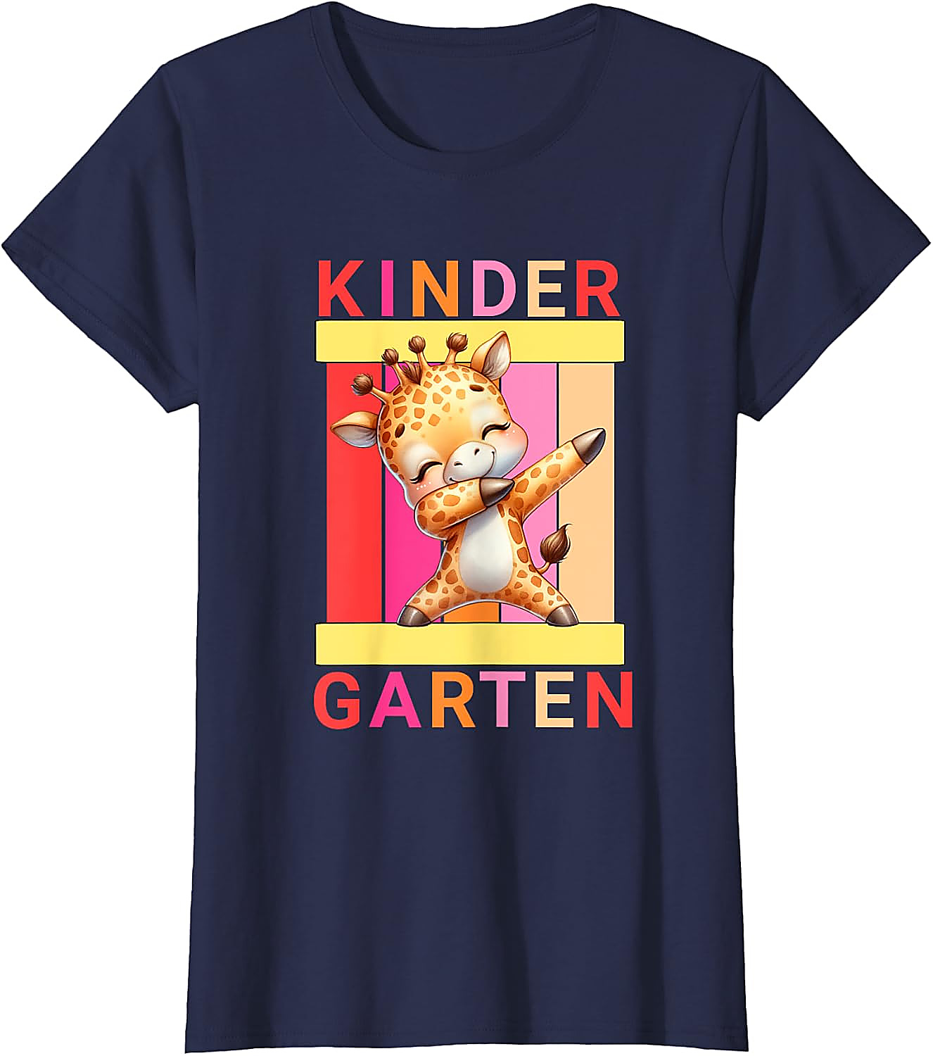 Dabbing Giraffe Kindergarten T-Shirt | Funny Back to School