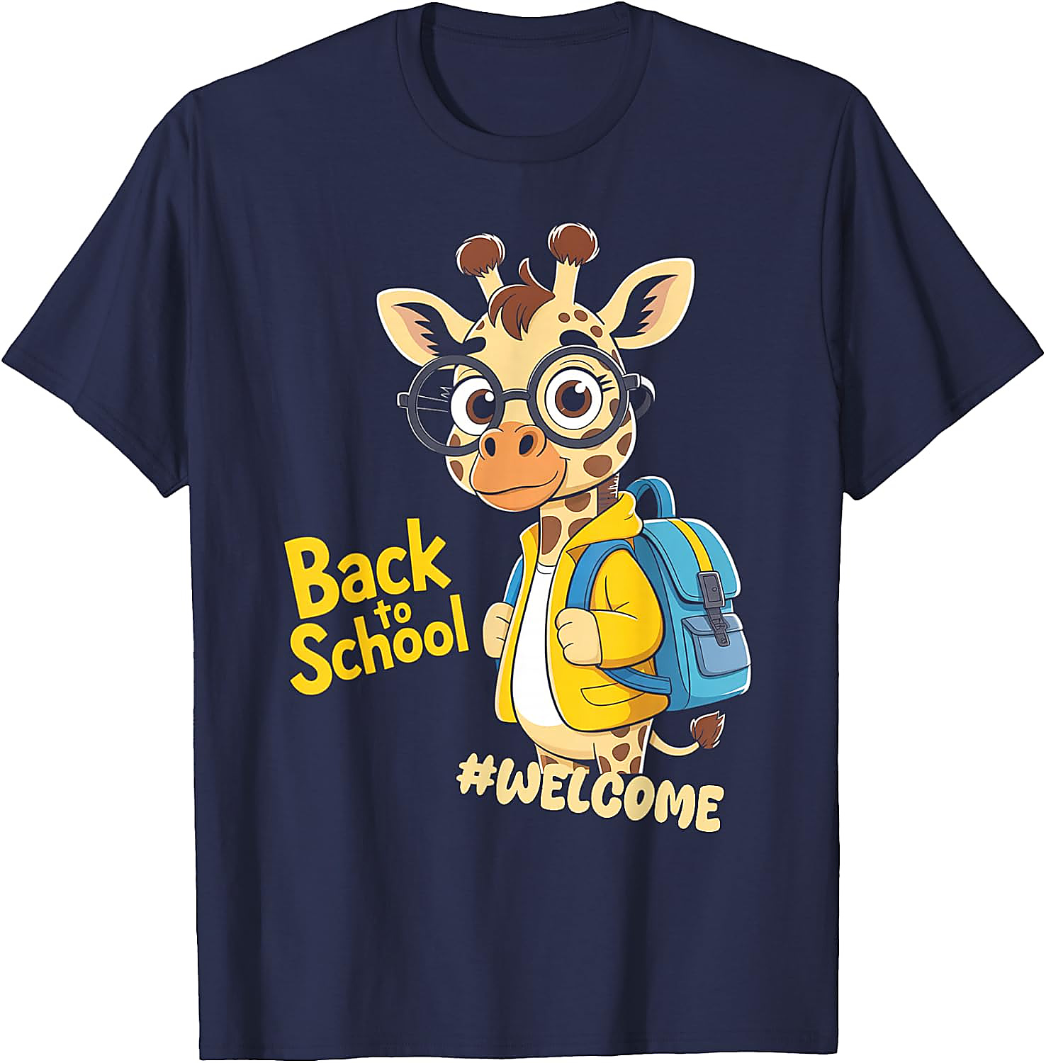 Back to School Giraffe T-Shirt | Funny Student Graphic Tee