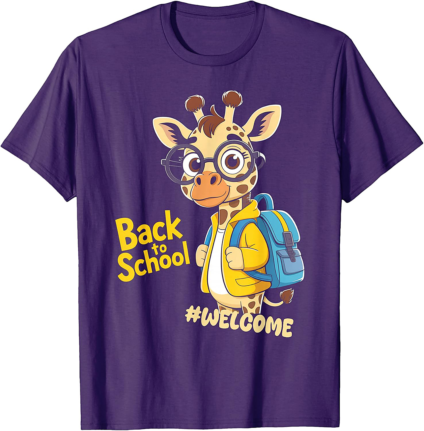 Back to School Giraffe T-Shirt | Funny Student Graphic Tee