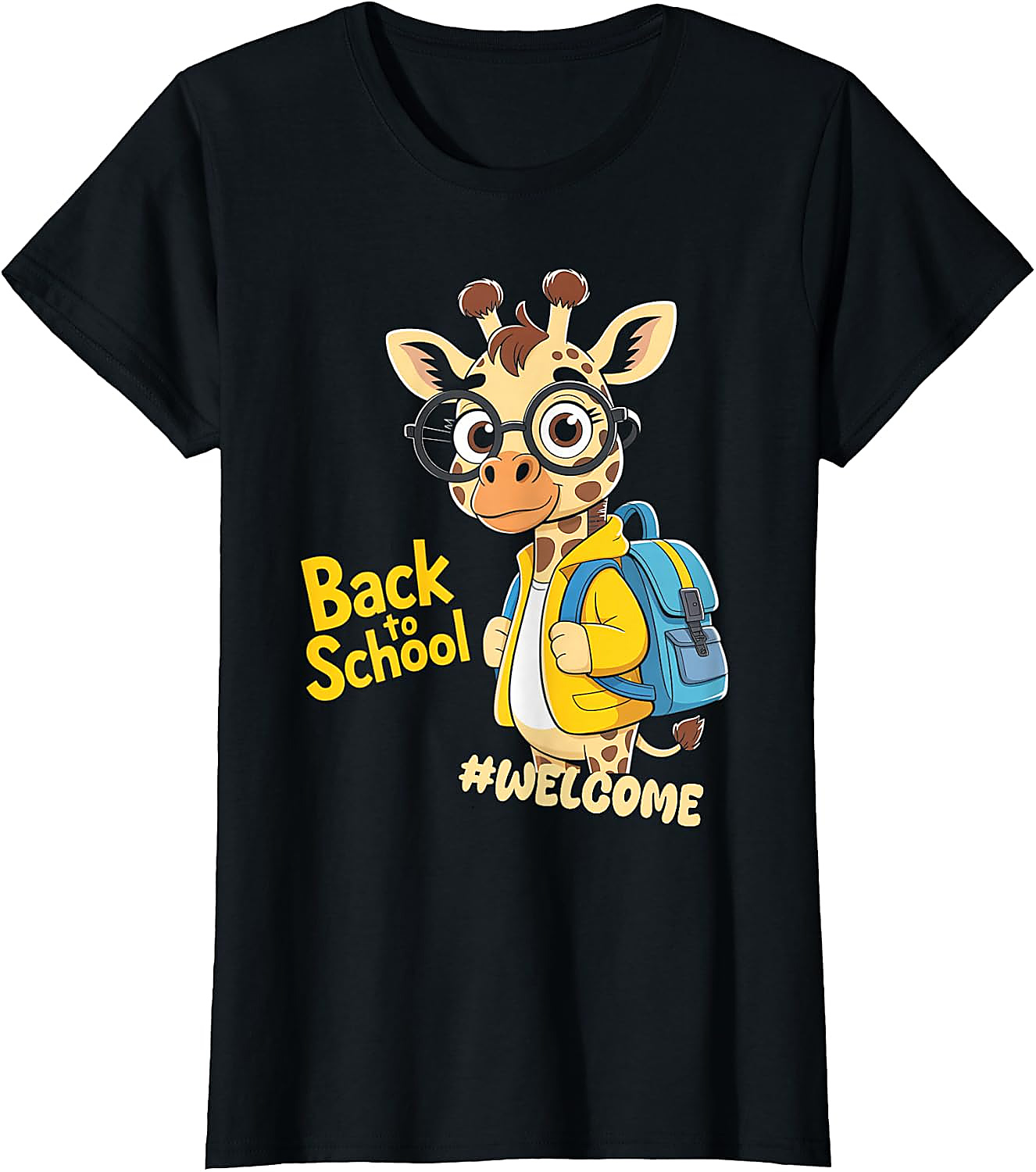 Back to School Giraffe T-Shirt | Funny Student Graphic Tee