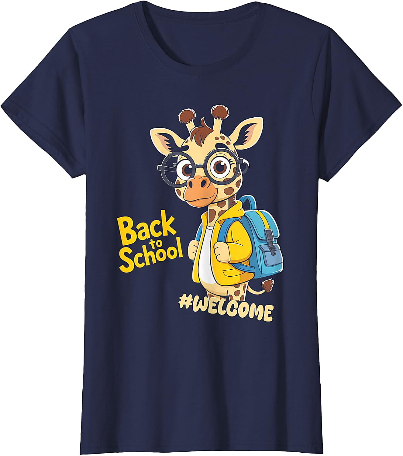 Back to School Giraffe T-Shirt | Funny Student Graphic Tee