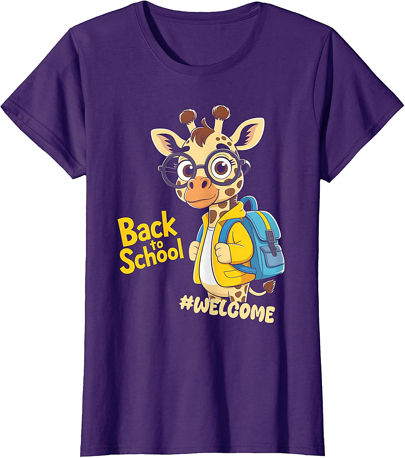 Back to School Giraffe T-Shirt | Funny Student Graphic Tee