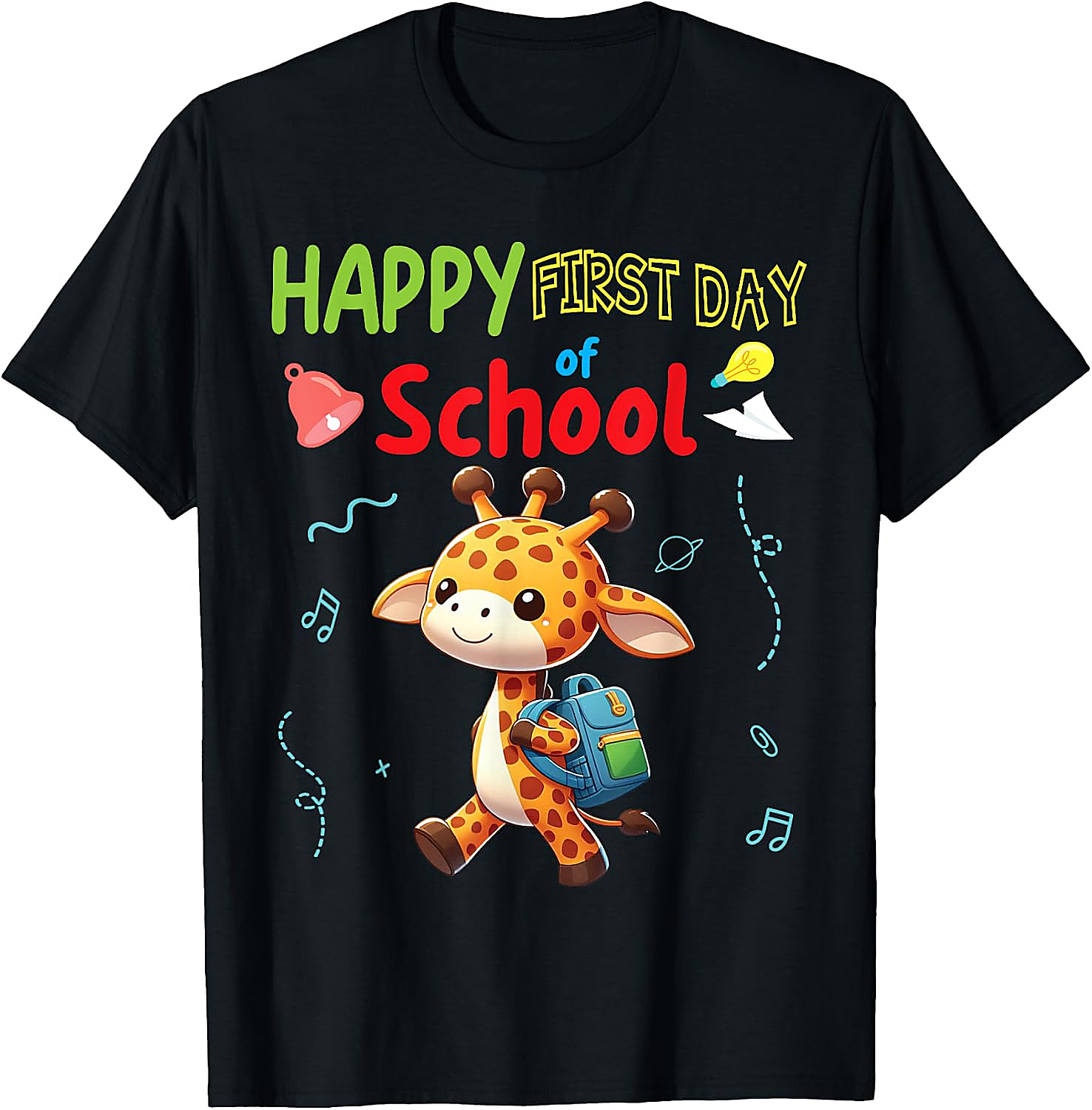 First Day of School Giraffe T-Shirt | Cute Back to School Tee