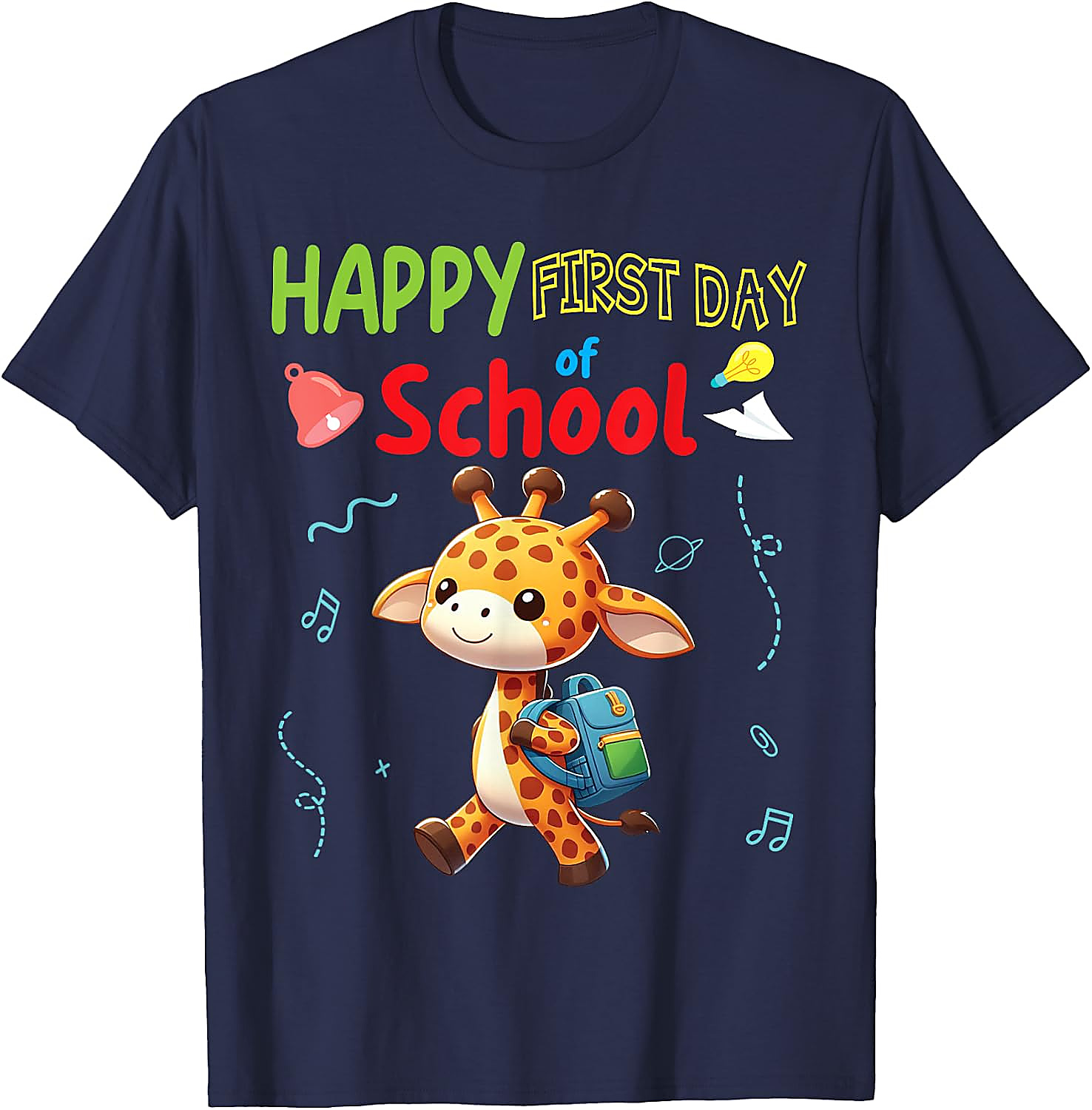 First Day of School Giraffe T-Shirt | Cute Back to School Tee