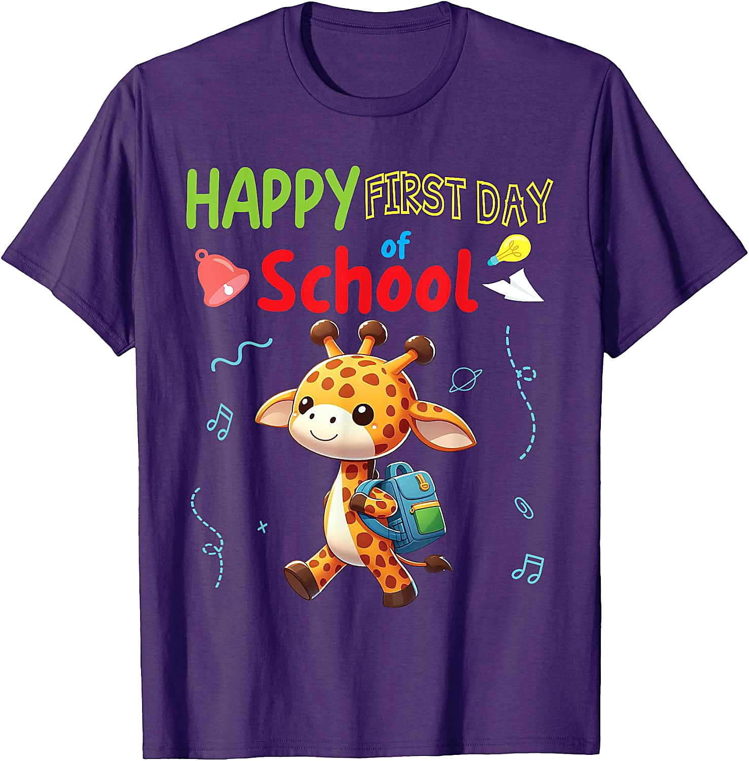 First Day of School Giraffe T-Shirt | Cute Back to School Tee