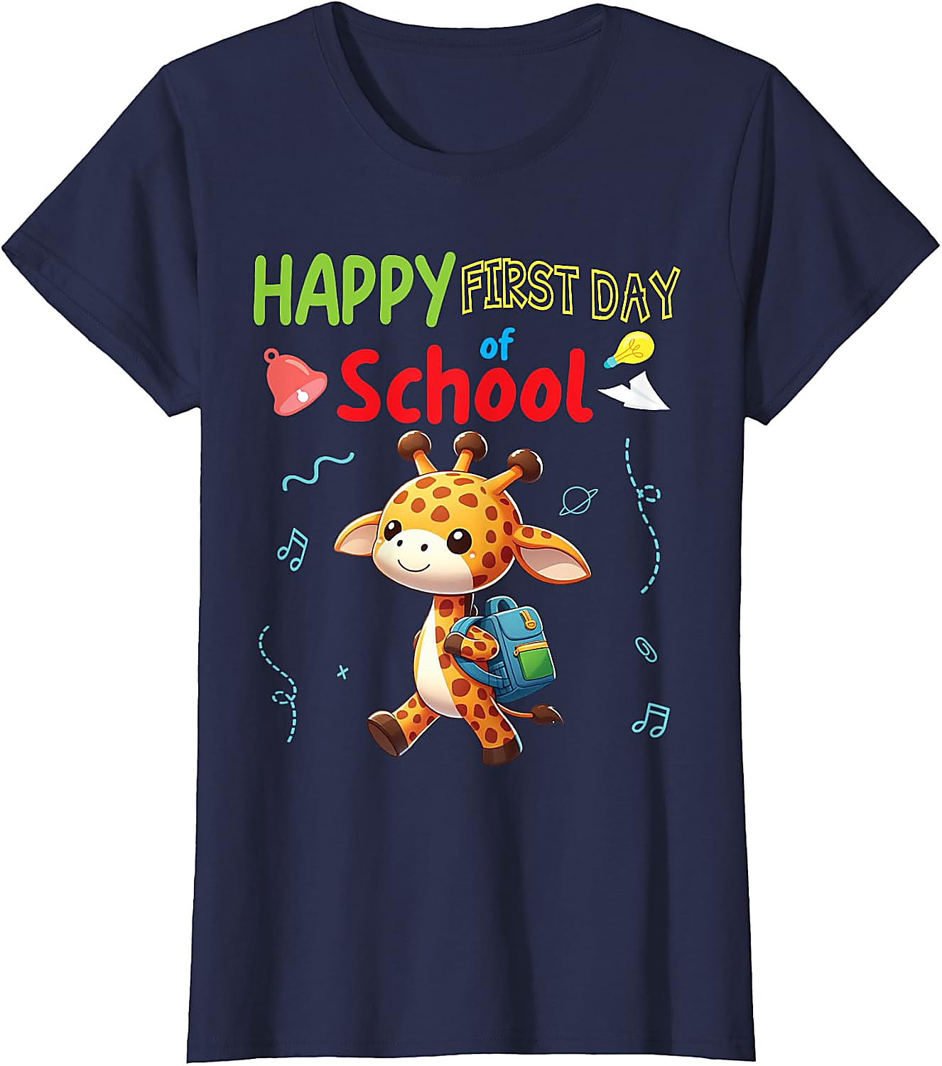 First Day of School Giraffe T-Shirt | Cute Back to School Tee
