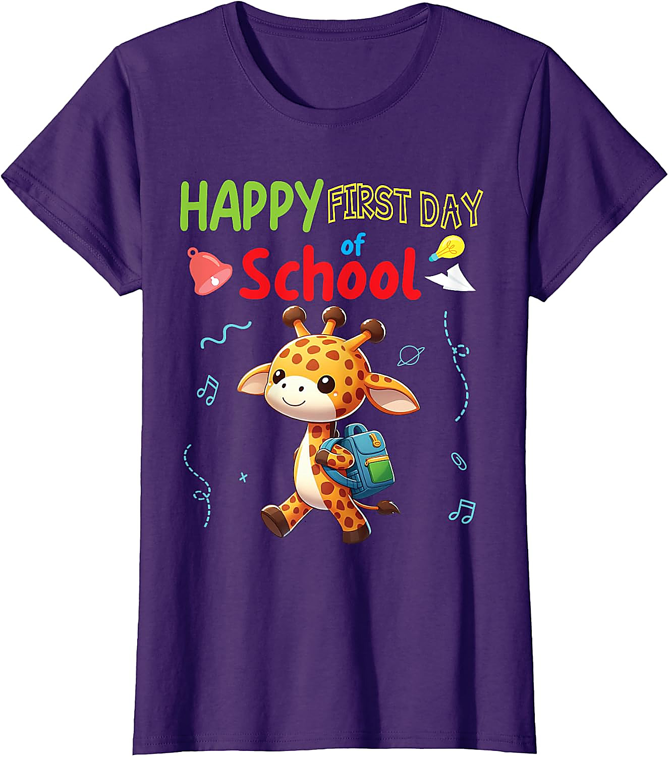 First Day of School Giraffe T-Shirt | Cute Back to School Tee