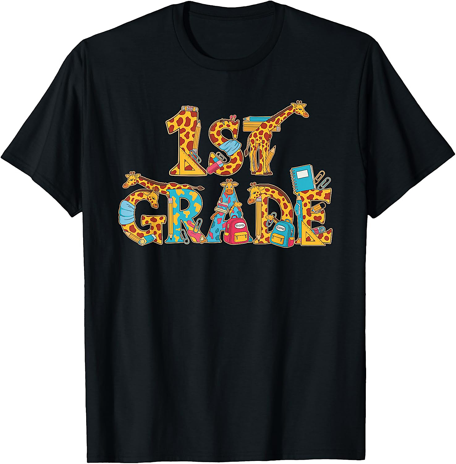 First Grade Giraffe T-Shirt for Kids | Back to School Tee