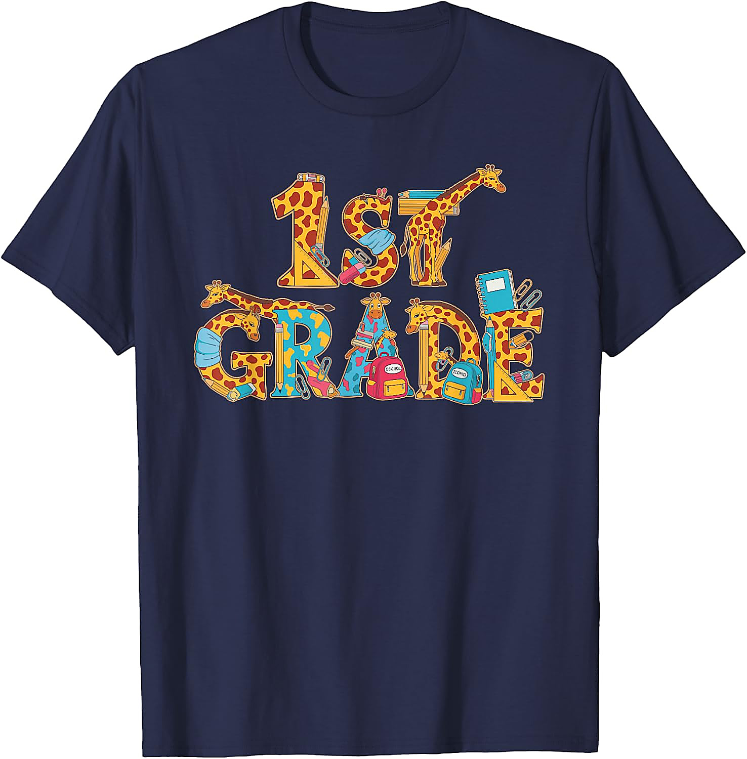 First Grade Giraffe T-Shirt for Kids | Back to School Tee