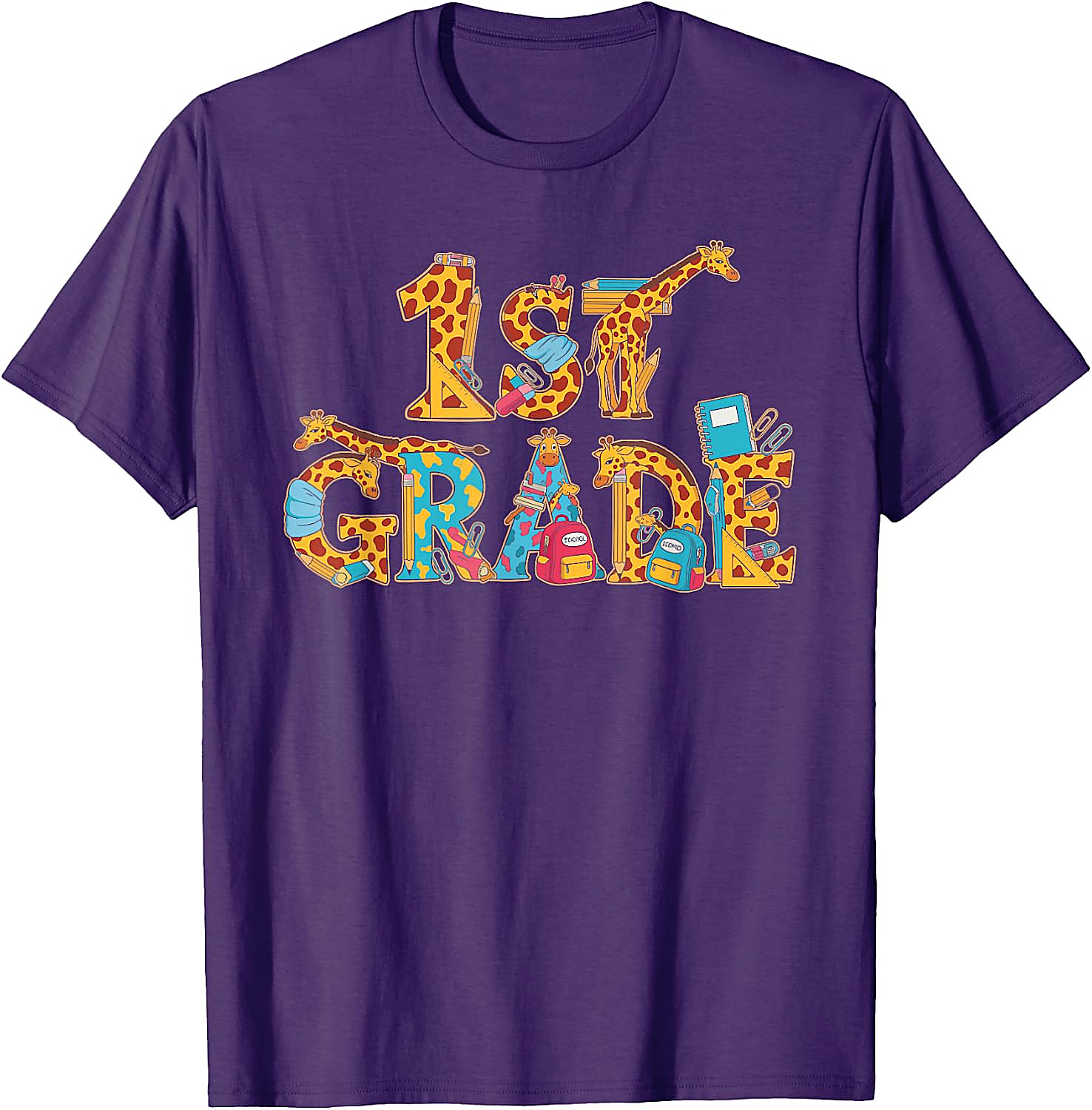 First Grade Giraffe T-Shirt for Kids | Back to School Tee