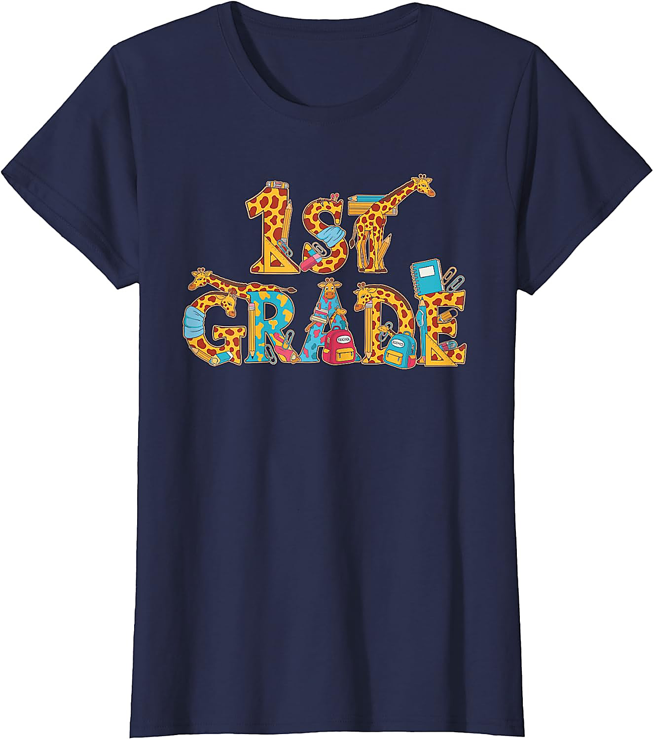 First Grade Giraffe T-Shirt for Kids | Back to School Tee