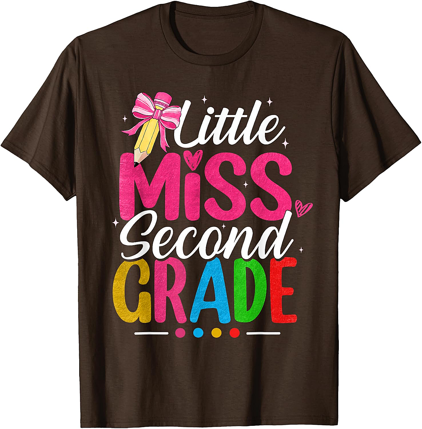 Little Miss Second Grade T-Shirt Girls Back to School Tee