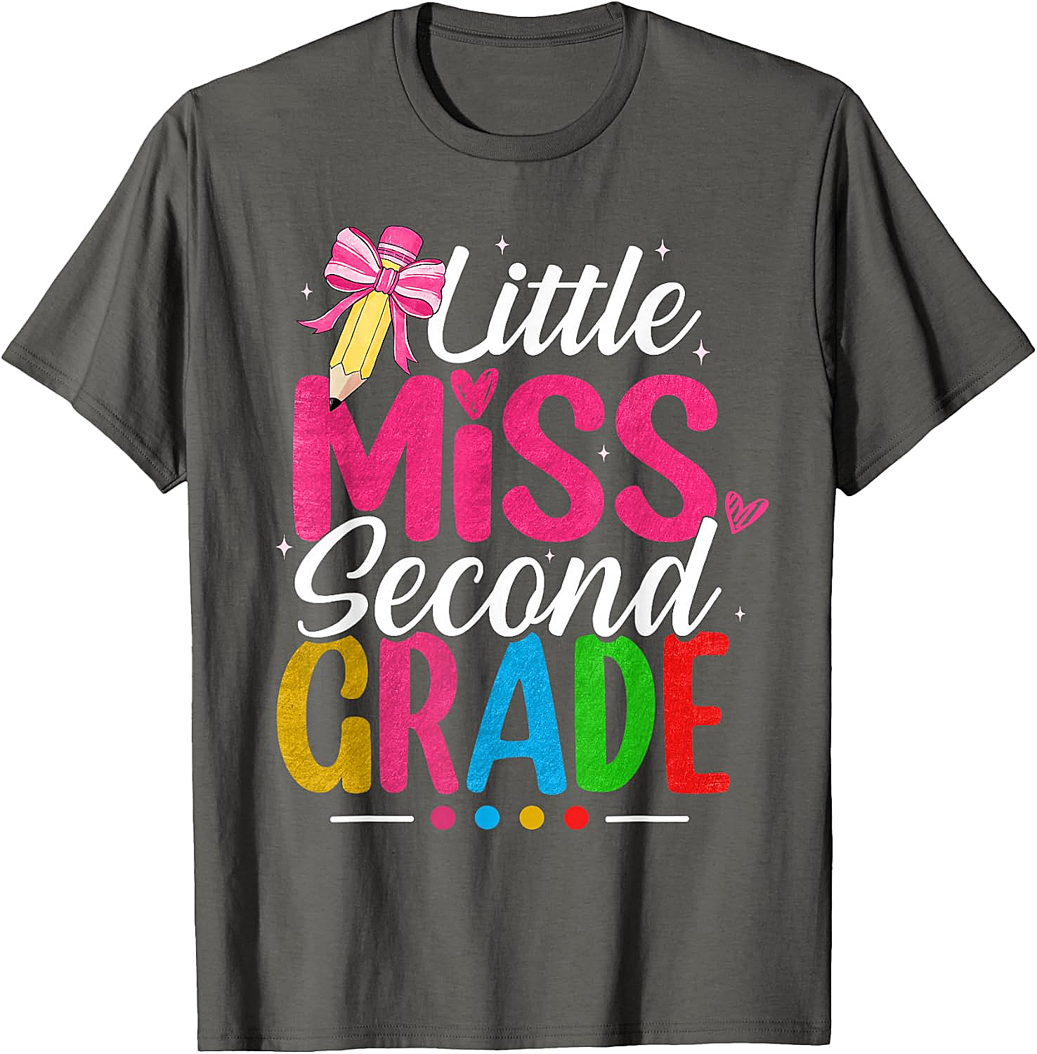 Little Miss Second Grade T-Shirt Girls Back to School Tee