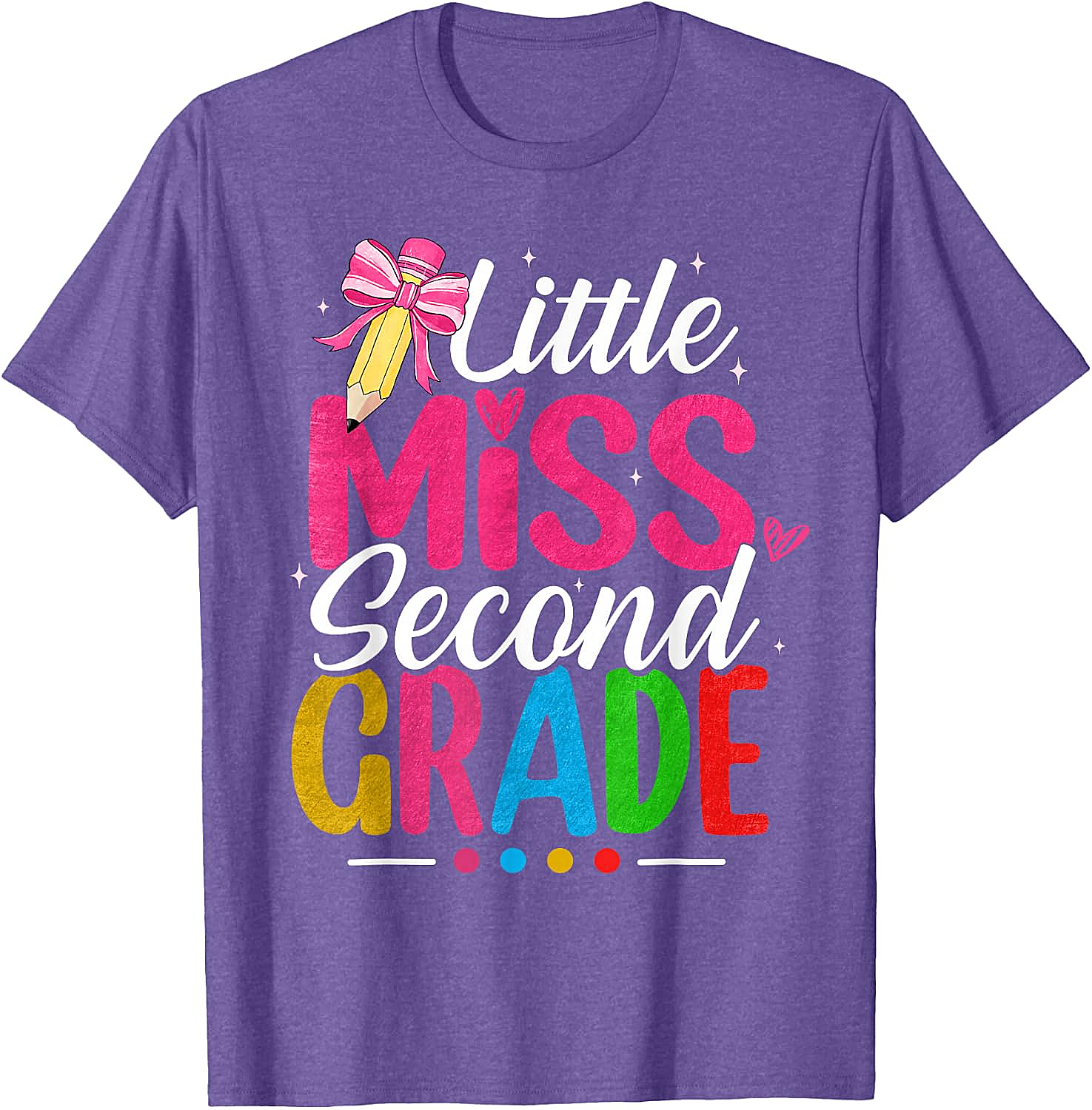 Little Miss Second Grade T-Shirt Girls Back to School Tee