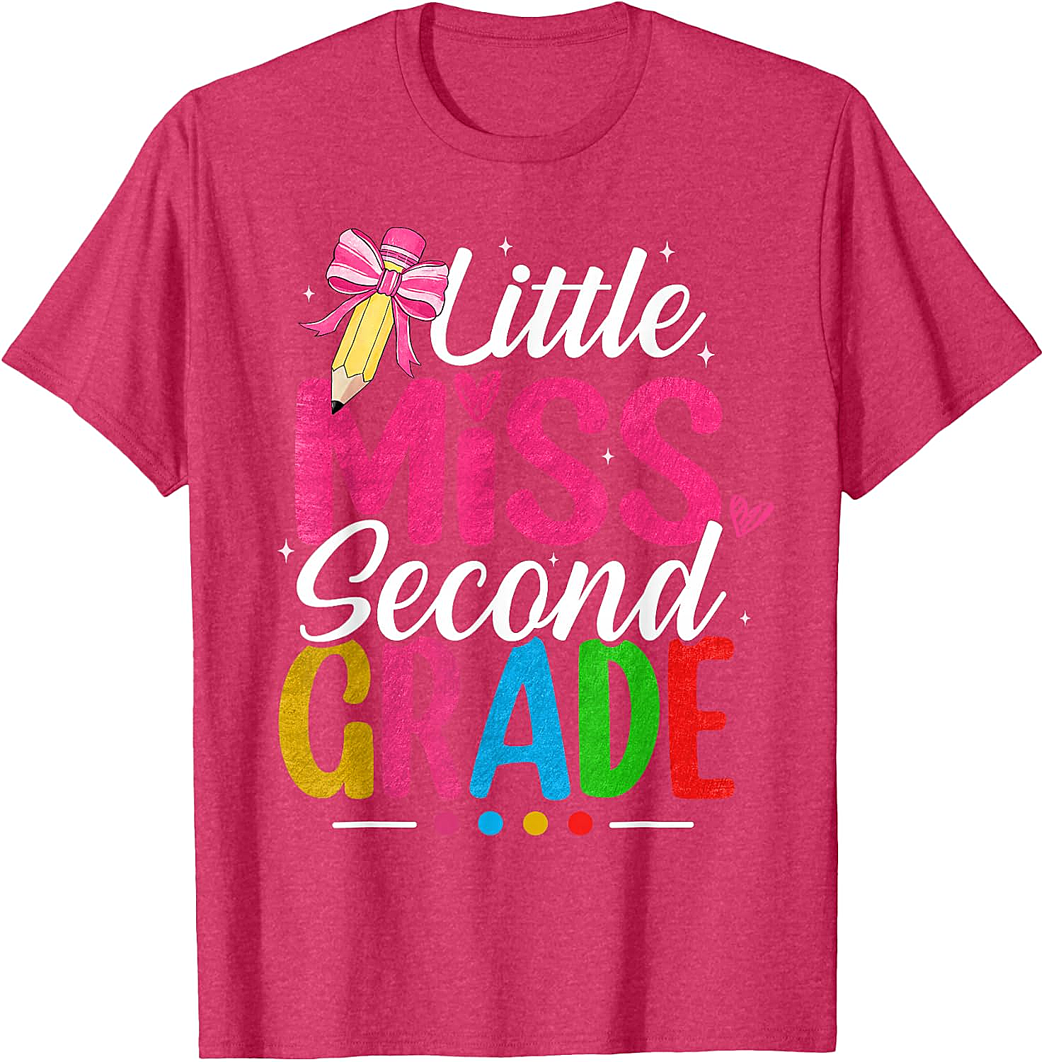 Little Miss Second Grade T-Shirt Girls Back to School Tee