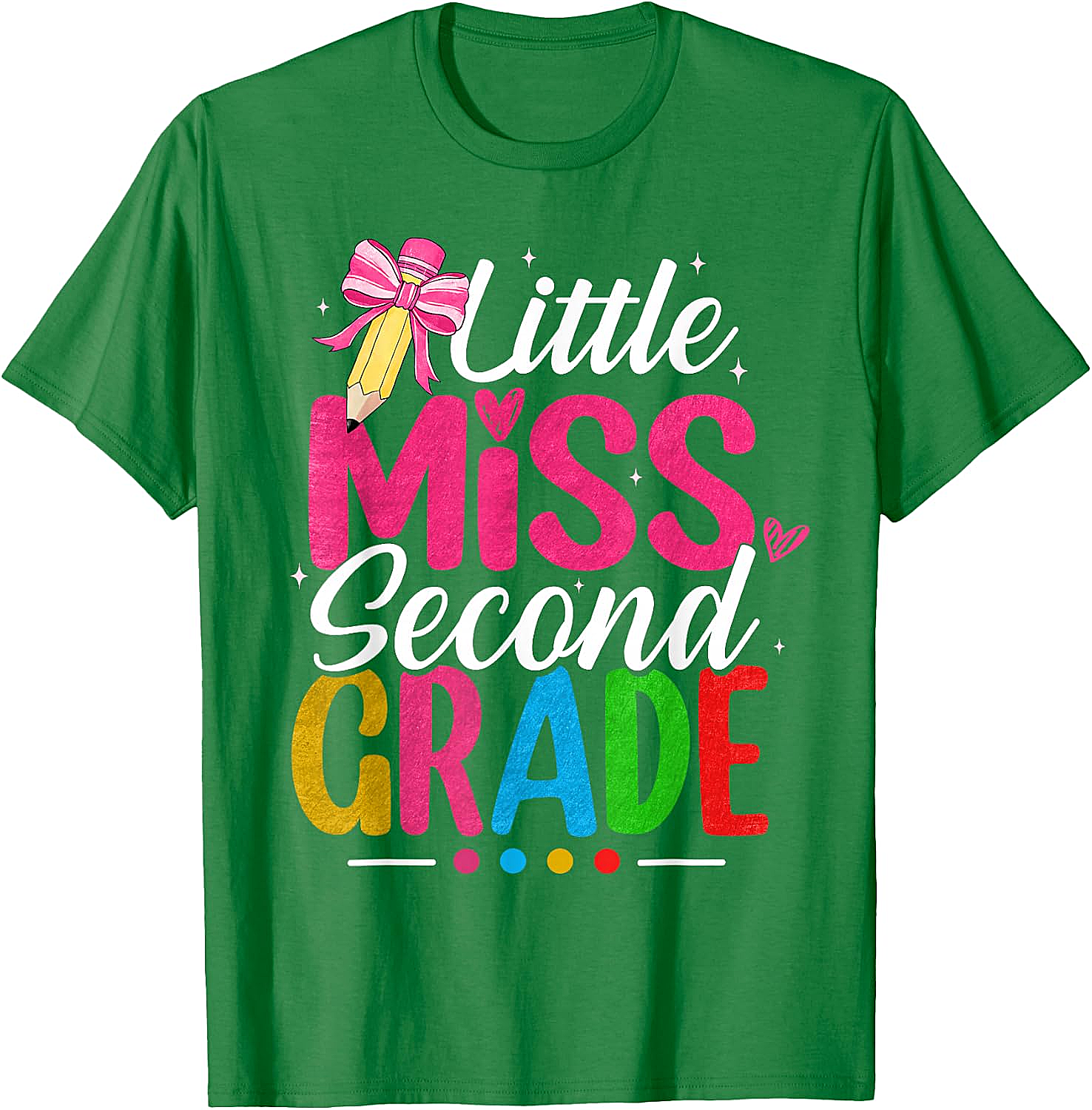 Little Miss Second Grade T-Shirt Girls Back to School Tee