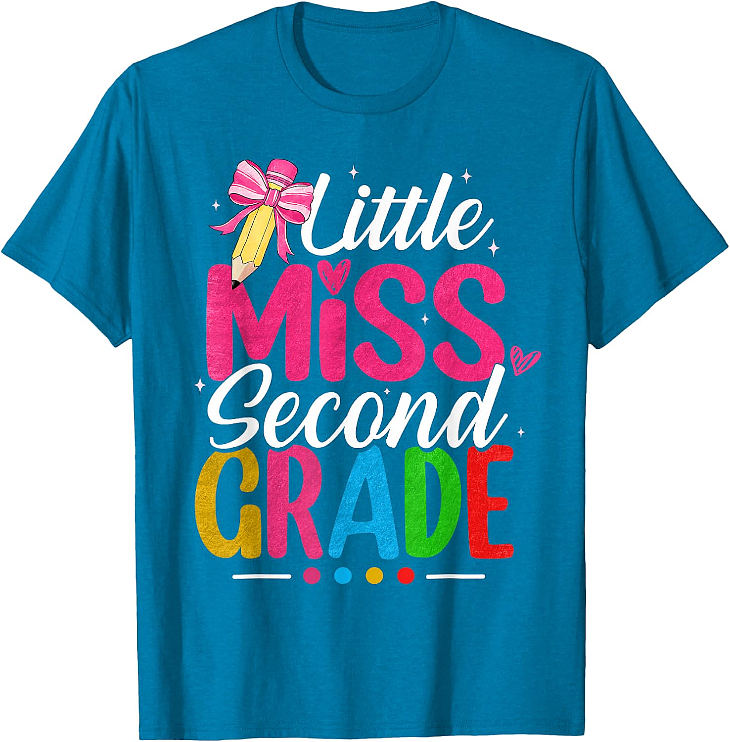 Little Miss Second Grade T-Shirt Girls Back to School Tee