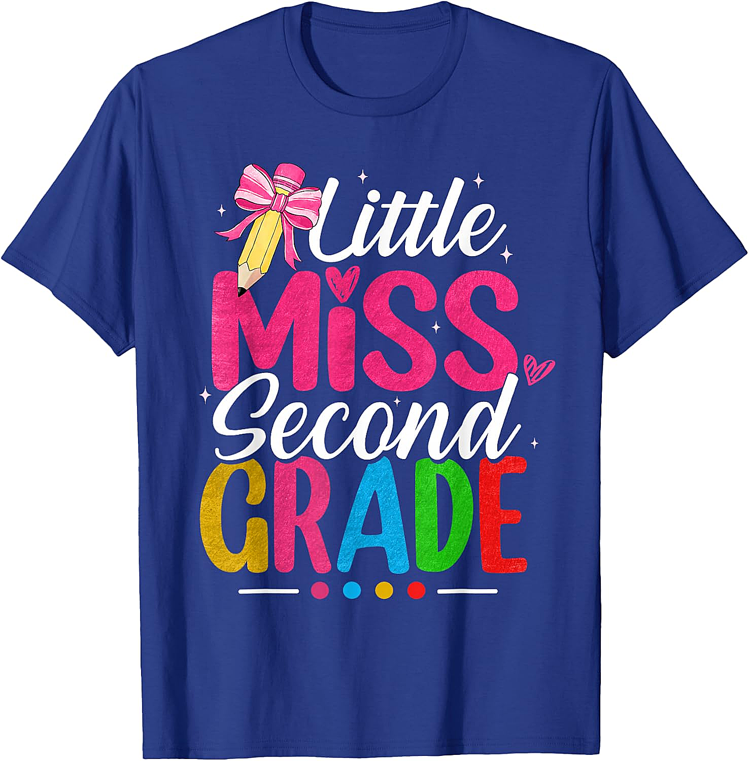 Little Miss Second Grade T-Shirt Girls Back to School Tee